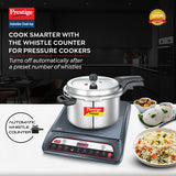 Induction Cook-Top PIC 20 WIZ | 1600W | Automatic Whistle Counter | Timer | Indian Menu Options | Voltage Regulator | Anti-Magnetic Wall