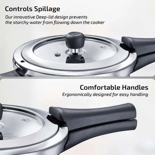 Prestige Popular Svachh Stainless Steel Pressure Cooker Combi Pack 20465