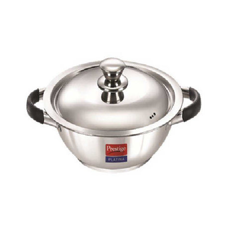 Prestige Platina SS Kadai With Lid (220 mm)