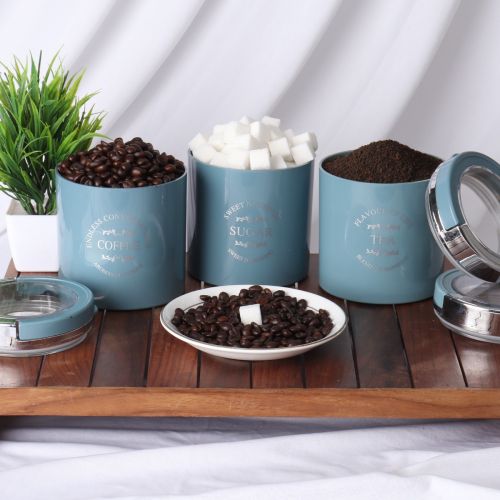 Jaypee plus CLASSIQUE 3 Tea & Sugar Containers Set of 3 750 ml Blue