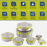 KLIP LOCK Stainless Steel Airtight Leakproof Container – 375ML – Durable Lunch Box for Office Men, Women & Kids, Kitchen Storage Solution