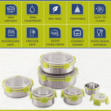 Klip Lock Stainless Steel Airtight Leakproof Storage Container 1750ML – Durable Kitchen Accessories Item, Large Lunch Box for Office Men, Women & Kids