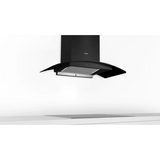 Bosch DWHA98G60I 90 cm wall-mounted chimney hood Series 4 wall-mounted cooker hood flat black Stainless steel Touch control with LED
