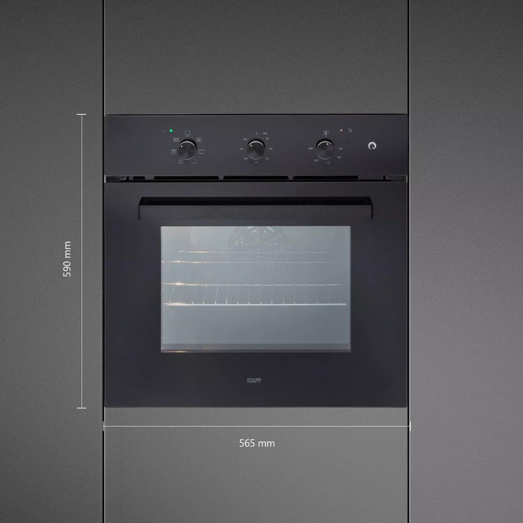 
KAFF OV 80 ML 7 | 60cm ELECTRIC OVEN | Extra Large Cavity | Full Black Finish |  Built In Ovens