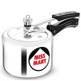 Hawkins 4 Litre Miss Mary Pressure Cooker, Small Inner Lid, Silver MM40