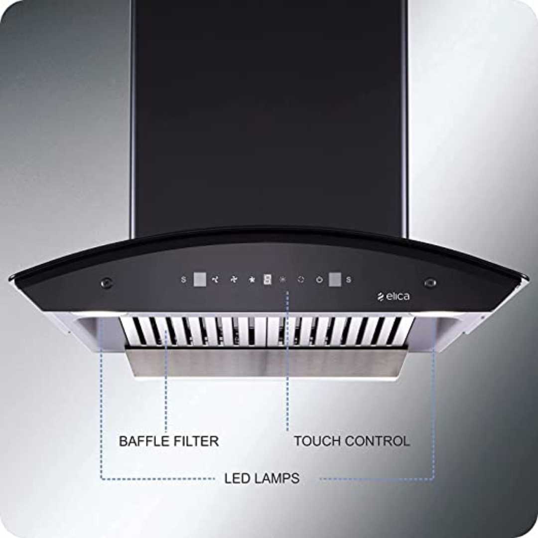 Elica 60 cm BFCG 600 HAC MS NERO Auto Clean Chimney