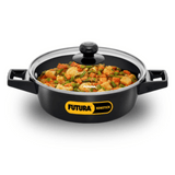 Hawkins Futura 2 Litre Cook N Serve Stewpots Bowl, Casserole, Hard Anodised Saucepan with Glass Lid, INCB20G