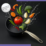 Prabha Black Eisen Cast Iron Saucepan With Steel Handle