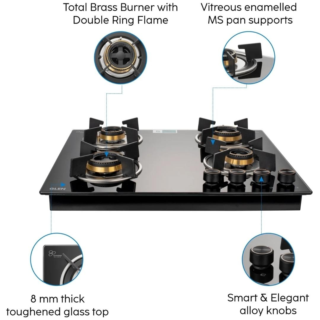 Glen 60 cm 4 Burner Hob BH 1064 RO HT