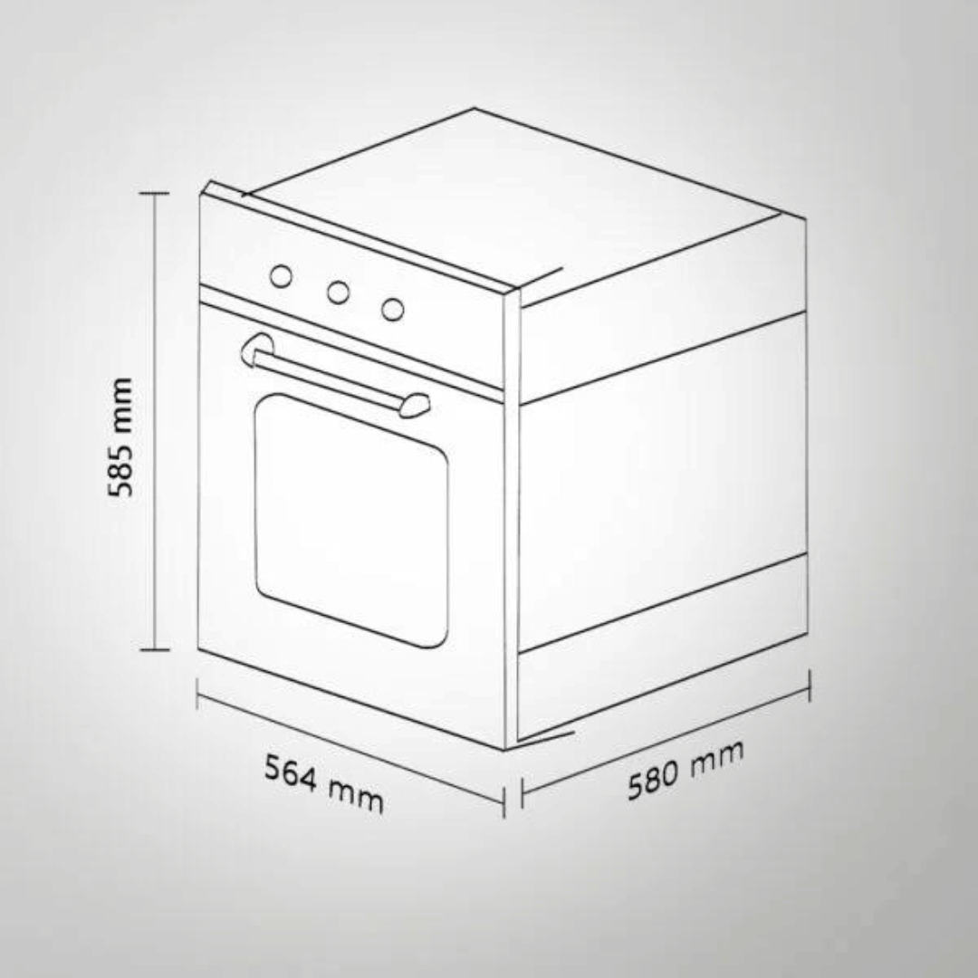 KAFF CLOV 6 RD Built in Ovens with True Convection (Red Retro Finish)