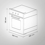 KAFF CLOV 6 RD Built in Ovens with True Convection (Red Retro Finish)