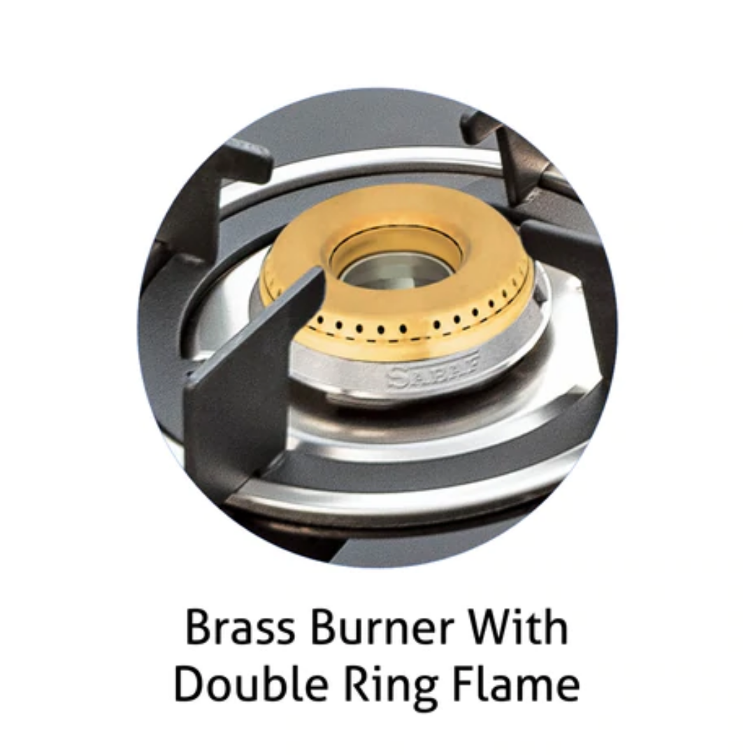 Glen 3 Burners Built-In Hob| with Italian Double Ring Brass Burners Auto Ignition |1063 RO IN HT BB