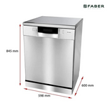 Faber FSID 8PR 14S 8 Washing Program  14 Place Capacity Automatic Stainless Steel Finish Built-in Dishwasher