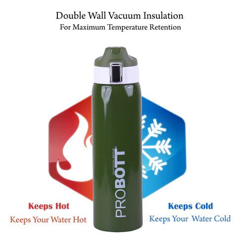 Icon 1000ml Thermos Sipper Bottle, Stainless Steel Vacuum Insulated Flask | Hot & Cold | Leak-Proof | Blue | PB 1000-10