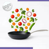 Black Eisen Cast Iron Frypan With Steel Handle 2L, 26cm