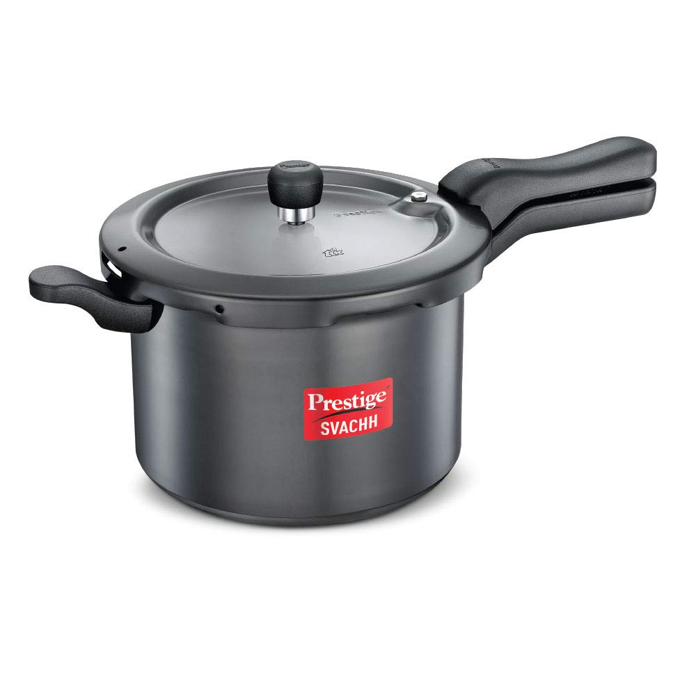 Prestige Svachh Hard Anodised Spillage Control Pressure Cooker 5 L Black 20224