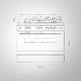 KAFF KGM 90 Cooking Range with Electric Oven