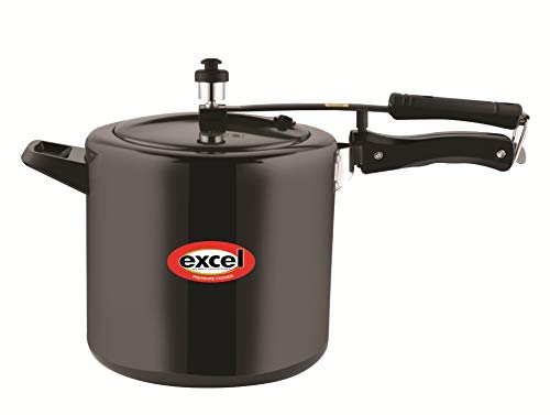 Excel Ultra Hard Anodized Aluminum Pressure Cooker Inner Lid, 5 Litre, (Black )