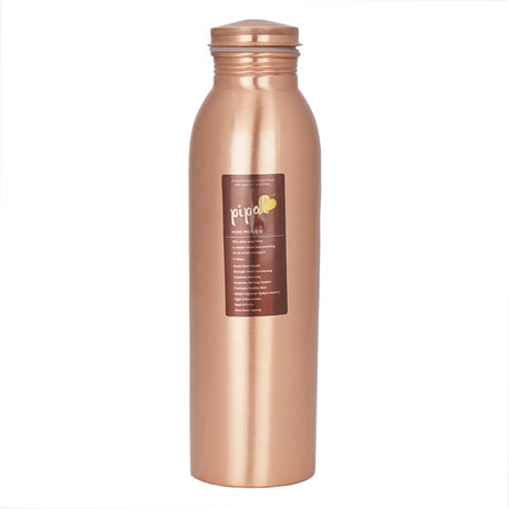 Pipal, Honey Pure Copper Water Bottle, Leakproof and Jointless with Ayurvedic Health Benefits(Brown, 1400ml)