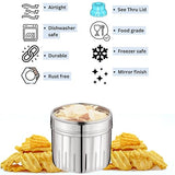 Mukti Stainless Steel Food Storage Jars & Containers|Snacks Dabba|Nasta Box Crystaline See Through Lid|1200ml x 1pc