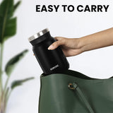Carry Mate Black 500ML Stainless Steel Food Jar | 12 Hrs Hot & 13 Hrs Cold | Leakproof, Copper Coated, Portable Mug | CM500BLK42