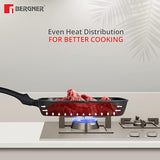 Senator Diecast Aluminium Non-Stick Square Grill Pan (Black, 24cm) BGIN-2569