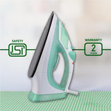 Usha 3816 1600W Steam Iron with Shock Proof Body | Teflon Coated Soleplate | Powerful Steam Output upto18gm/min | 280ml Water Tank Capacity | Overheat Safety Shutoff