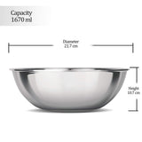 Milton Pro Cook 20 cm Triply Stainless Steel Tasla with Lid (1.6 Litre )