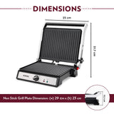 Borosil Super Jumbo 180 Grill Sandwich Maker 2000 W, opens 180°