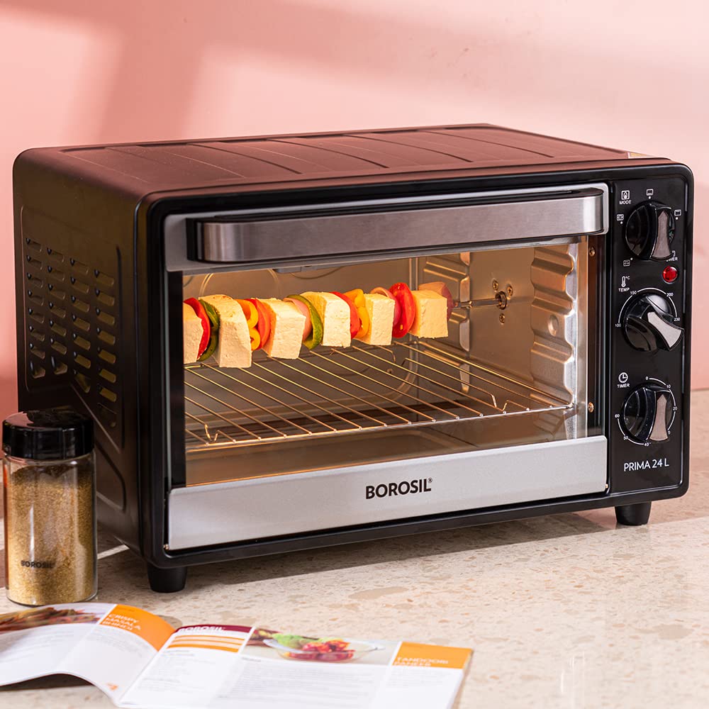 Borosil Prima 24L Oven Toaster Griller (OTG) Motorized Rotisserie