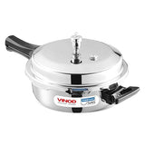 Vinod Platinum Triply Stainless Steel Pressure Cooker with Induction Base - 3.5 Litre | Junior Pressure Cooker | Induction Base Pressure Cooker - ISI certified, Silver