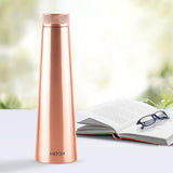 Milton Copper Delight 1000 Bottle, 915 ml, Lacquer Coating, Curved bottle,100% Pure Copper, BPA Free, Leak Proof, Office Bottle, Boosts Immunity, Supports Digestive & Liver Health, Ayurveda Inspired