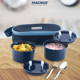 Microwave Olive 2 Lunch Box - 2 Microwave Safe Steamlock Stainless Steel Containers - Airtight & Leakproof - Ideal Lunch Box for Kids - Lunch Boxes for Office Men, Women & School