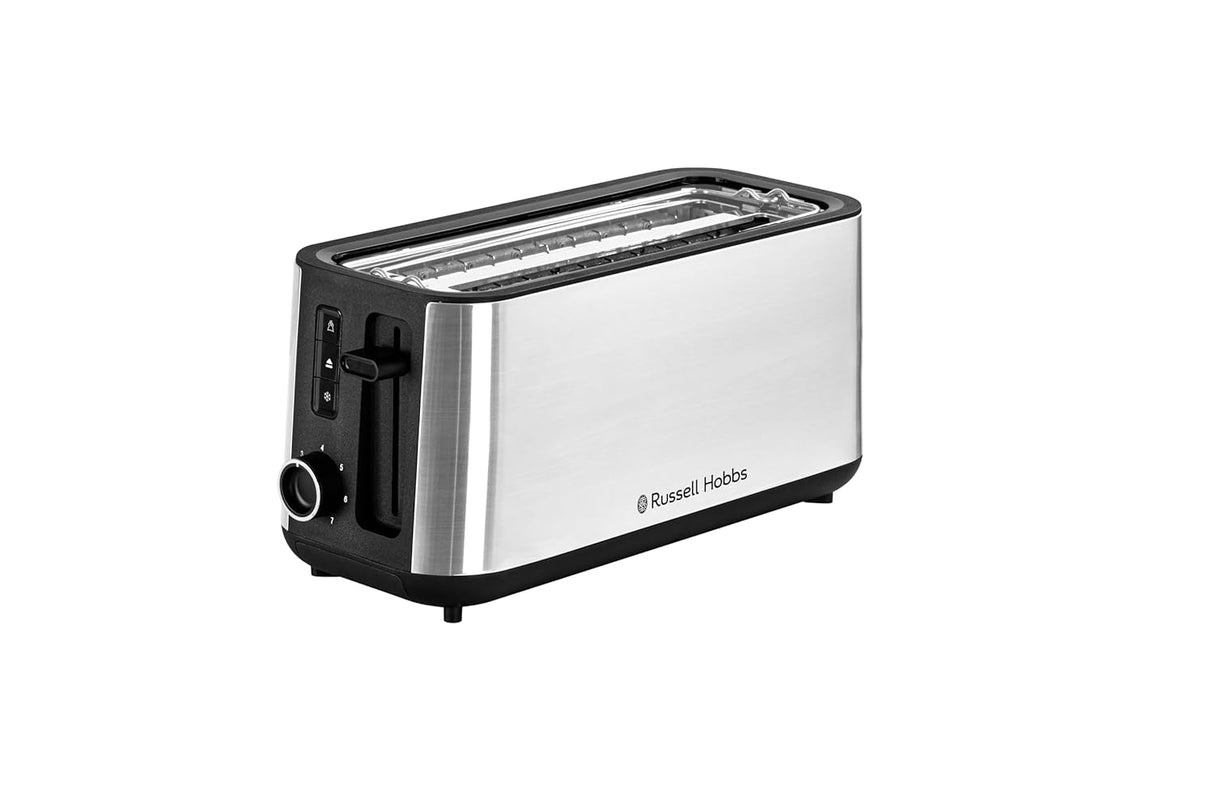 17700 4-Slice Pop up Toaster | 1470W Power | Extra Long Slots | Variable Browning Control | Bun Warmer, Cancel, Frozen & Reheat Functions | Removable Crumb Tray