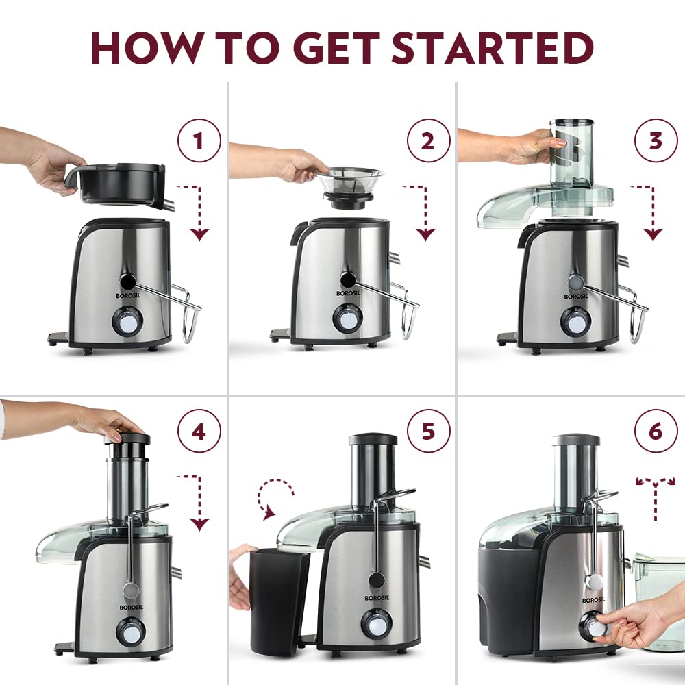 Borosil Primus Plus Juicer 800 W Centrifugal Juicer