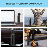Jupiter 1000ML Black Hot & Cold Stainless Steel Bottle | Double Wall Vacuum Insulated, 18 Hrs Temp Retention | B1000BKO1