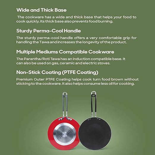 Signoraware Signora Ware Perfecto Non Stick (Induction and Gas Stove Compatible) Roti Tawa 25Cm
