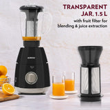 Borosil 750W Infinity Mixer Grinder with 4 Stainless Steel Jars (1.5L Jar with Fruit Filter, 1.5L Blending Jar, 1L Dry/Wet Grinder Jar, 400ml Chutnery Jar), Kitchen Mixie