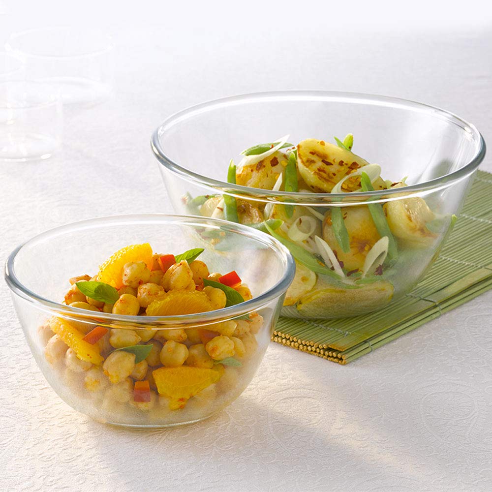 Mixing & Serving Bowl Set of 2 Oven, Micro, Fridge Safe 500ml & 1.3ML