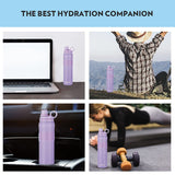 ThirstBurst Lavender Stainless Steel Bottle 800ML – Hot & Cold, 12 Hrs Hot, 12 Hrs Cold, Leakproof, Copper Coated Insulation