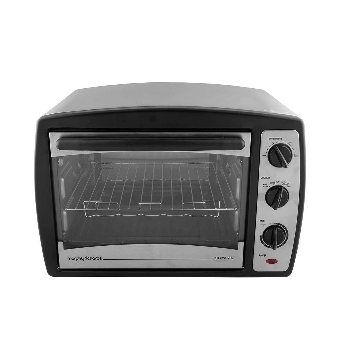 RSS-28 28L OTG 1500W – Stainless Steel Oven Toaster Griller with Motorized Rotisserie, Stay-On Function & Mirror Finish Door