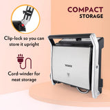 Borosil Super Jumbo 180 Grill Sandwich Maker 2000 W, opens 180°