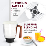 Borosil Home Star Mixer Grinder 500 W, 3 Jars