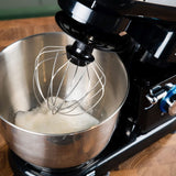 Westinghouse 4.5L Stand Mixer WKSMX1301BK | 800W Power | 6 Speeds + Turbo Function | Planetary Rotation | Stainless Steel Bowl | Includes Beater, Whisk & Dough Hook | Black