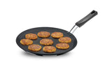 Futura  30 cm Nonstick Flat Tava (Plastic Handle) 4.88 mm Thick, Black -NFT30P