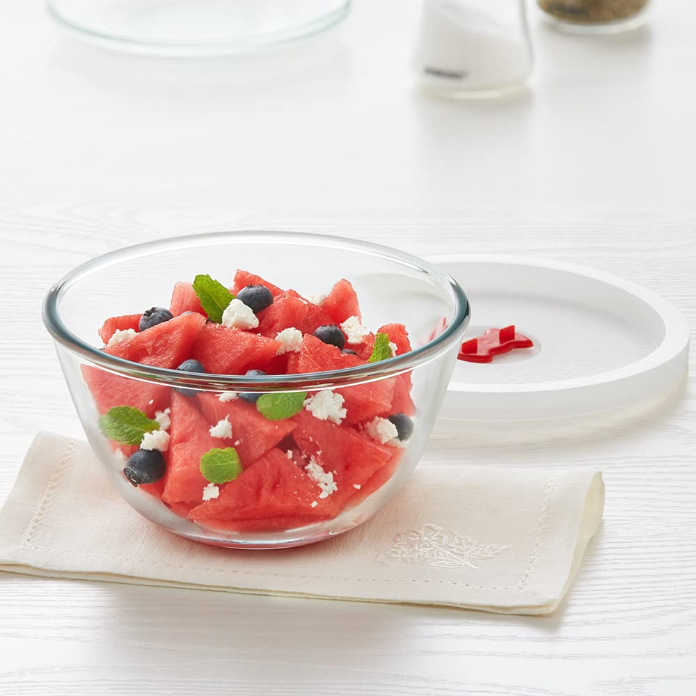 Mixing & Serving Bowl, White Lid Oven, Micro, Fridge Safe 350ml