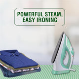 Usha 3816 1600W Steam Iron with Shock Proof Body | Teflon Coated Soleplate | Powerful Steam Output upto18gm/min | 280ml Water Tank Capacity | Overheat Safety Shutoff