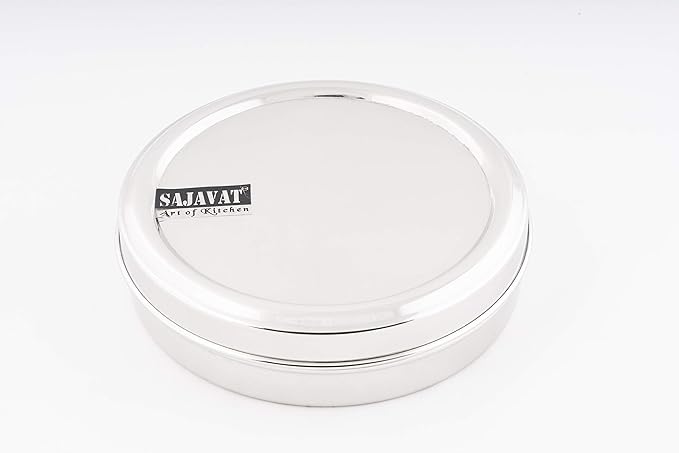 Puja Dani – Stainless Steel Nav Needhi Pooja Dani, 9 Katori, 6.5 inches