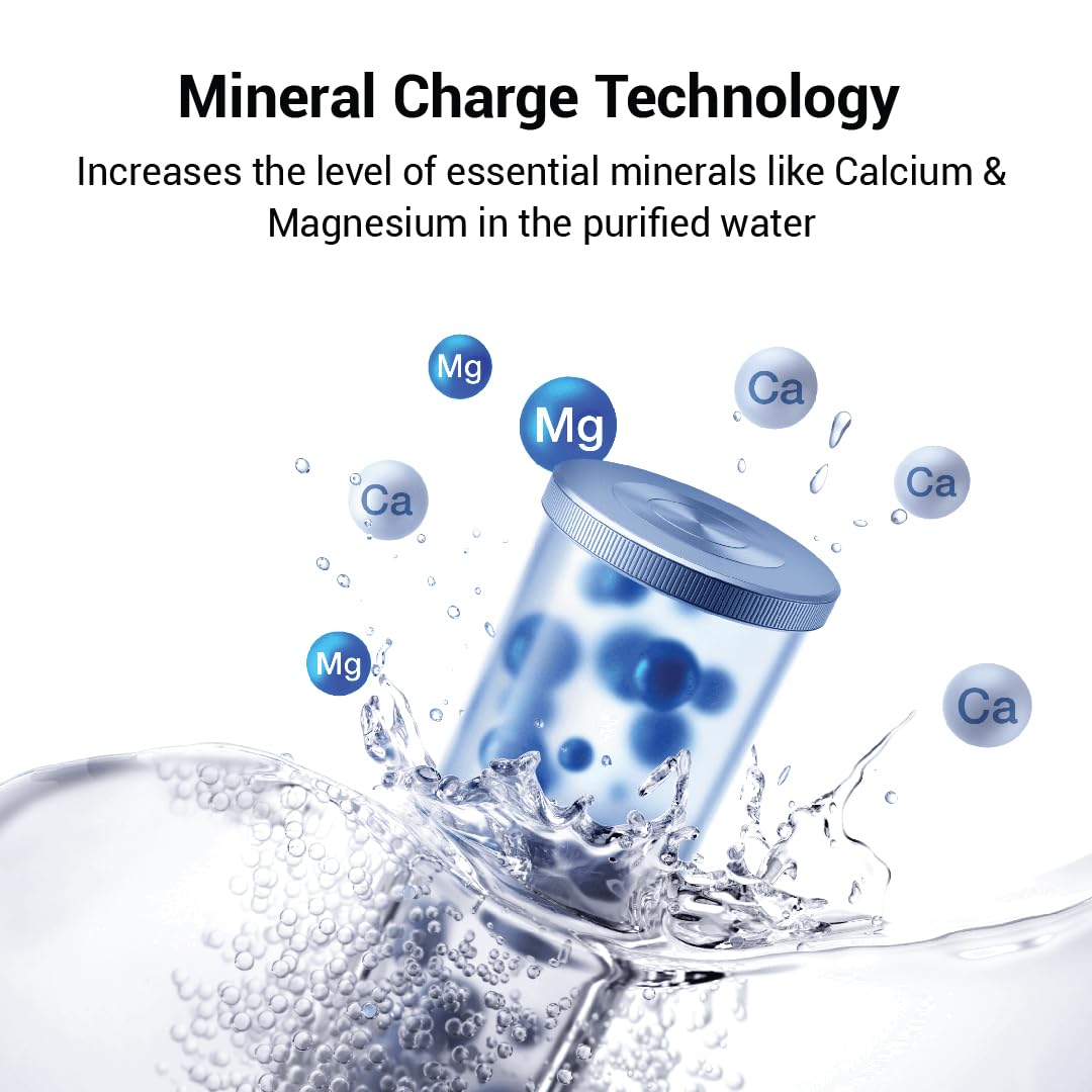Neo RO+UV+TA+MC Water Purifier | MineralCharge Technology | Taste Adjuster | 6.2 L Storage (Suitable for Borewell/Tanker/Municipal Water)