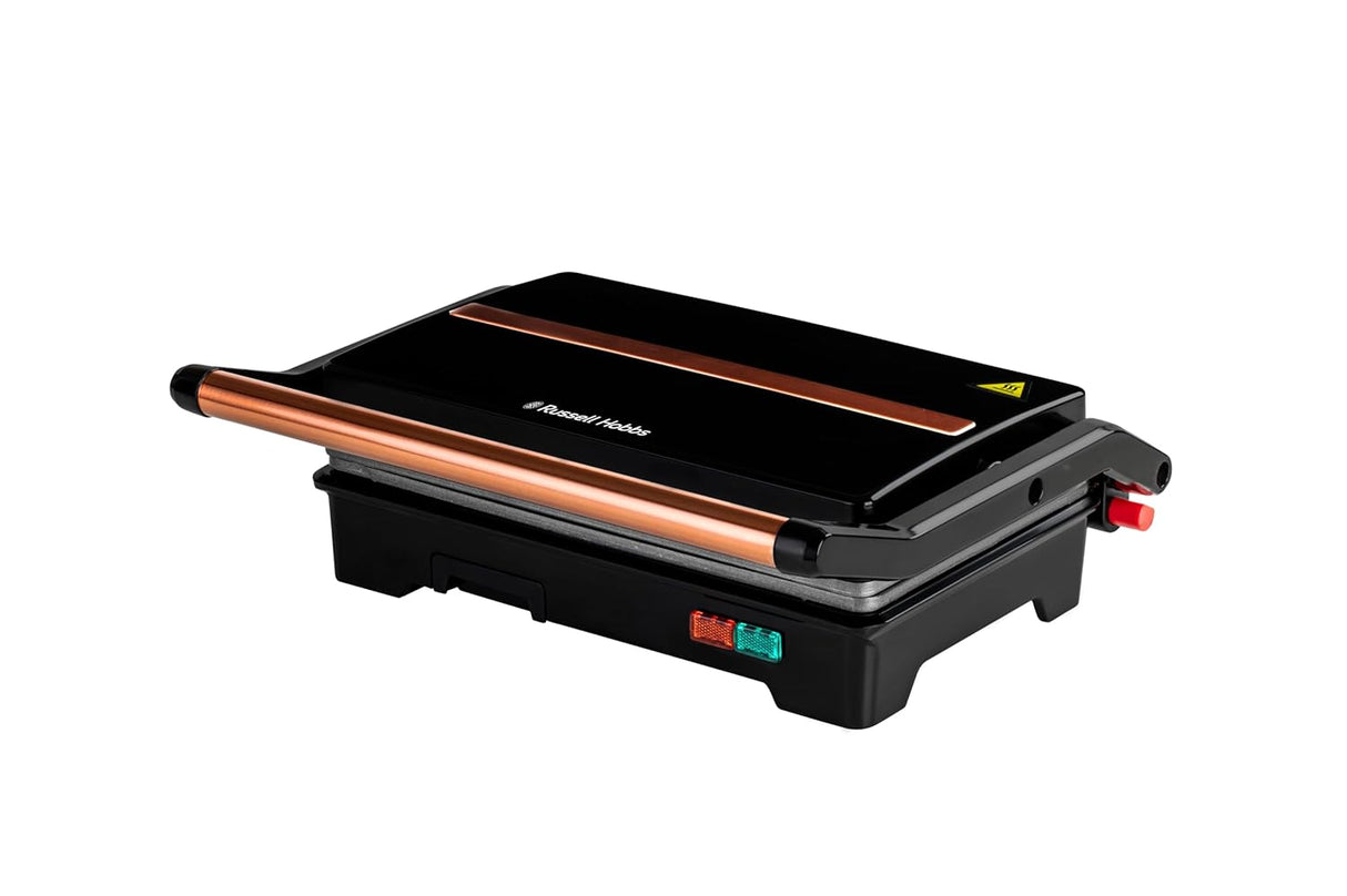 RST9002CG 900W 180° Electric Grill Sandwich Maker | Non-Stick Coating | Full Flat Toaster Griller | Drip Tray, Ready-to-Cook Indicator | Overheat Safety Protection
